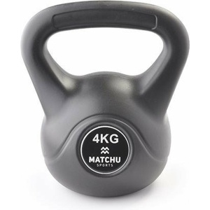 Matchu Sports - Kettlebell - Full body workout - Kettlebell 4kg - Gewichten - Zwart