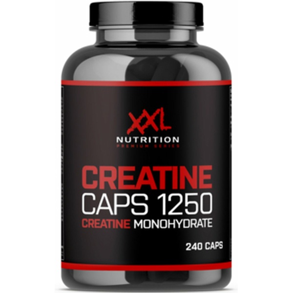 XXL Nutrition - Creatine MonoHydrate Caps - 1250mg Zuivere Creatine Monohydraat per Capsule - Voedingssuplement - 240 Capsules