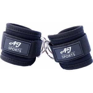AJ-Sports Ankle Straps - Enkelband fitness - Enkel strap - Set van 2 stuks - Kickback - Billen & benen trainer - Fitness - Krachttraining - Zwart