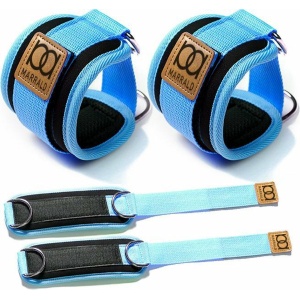 Marrald Enkelband Fitness 2 Stuks - Ankle Cuff - kabelmachine sport beenband strap - Blauw