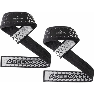 Reeva Lifting Straps Ultra Grip - Silver Lifting Straps met padding - Verkocht per paar - Fitness Lifting Grips geschikt voor mannen en vrouwen